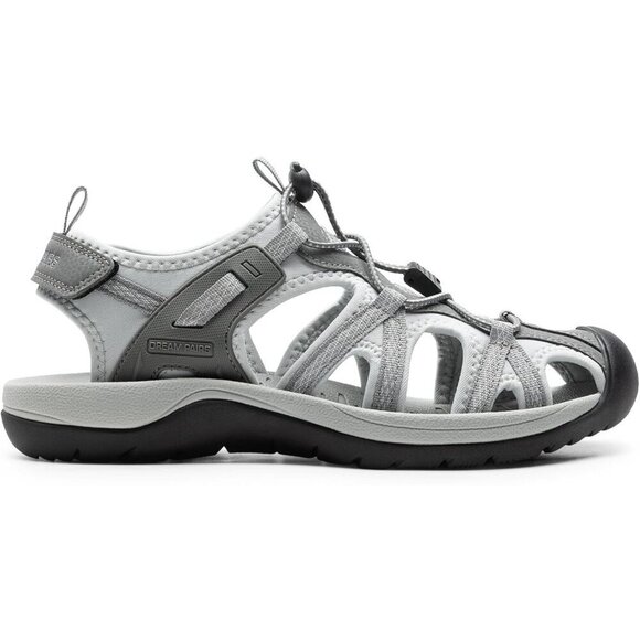 Hiking Sandals Men\'s Light Gray Athletic Cushioned Closed Toe Fisherman Shoes main image 6